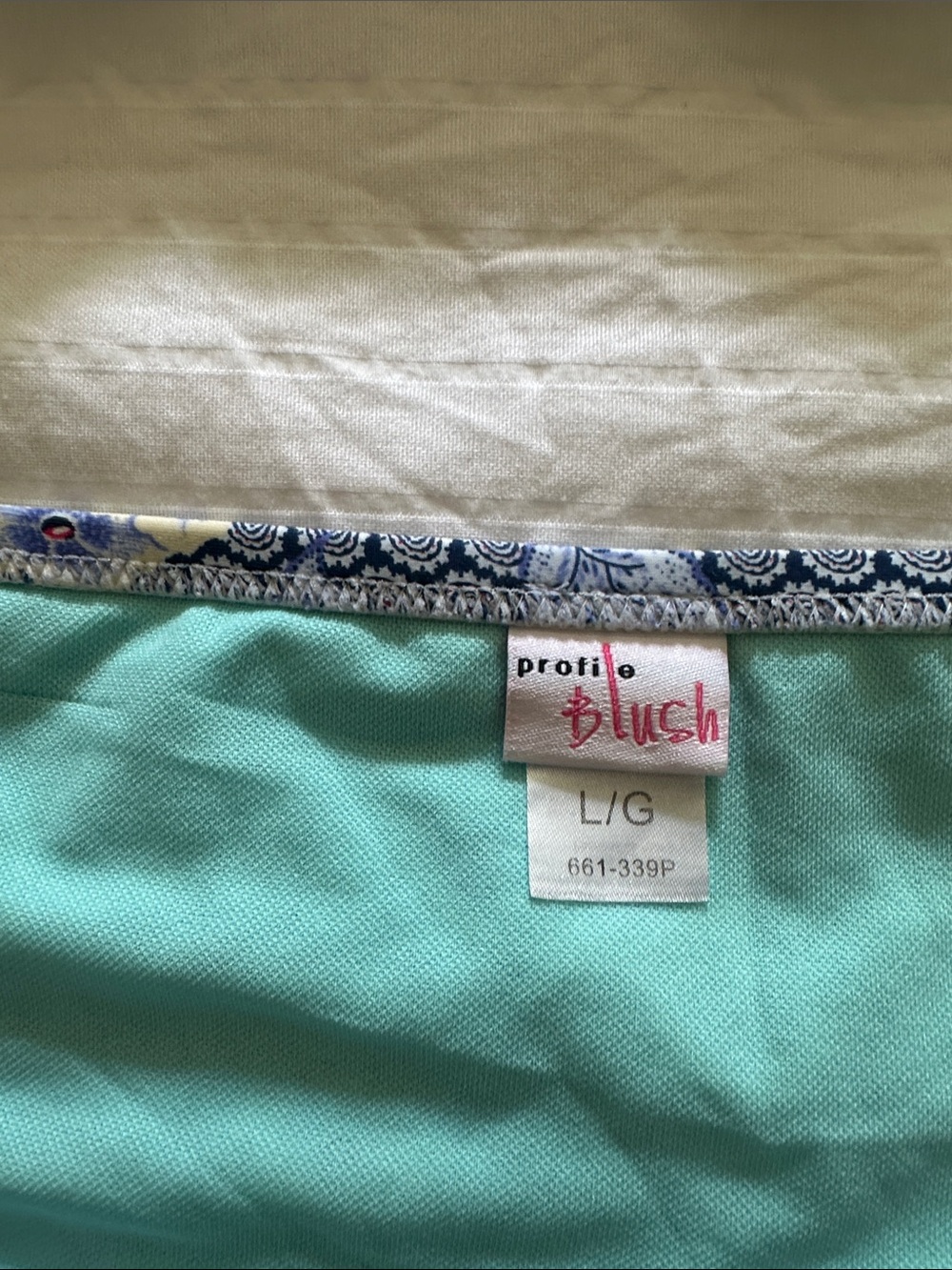 Floral Print Ruffle Bikini Set - Blue & Red - Picture 3 of 4